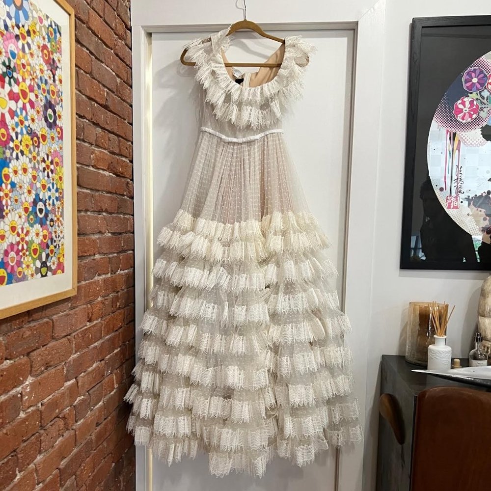 NWT Giambattista Valli ruffle tiered Dress Sz IT 40 - Picture 9 of 16